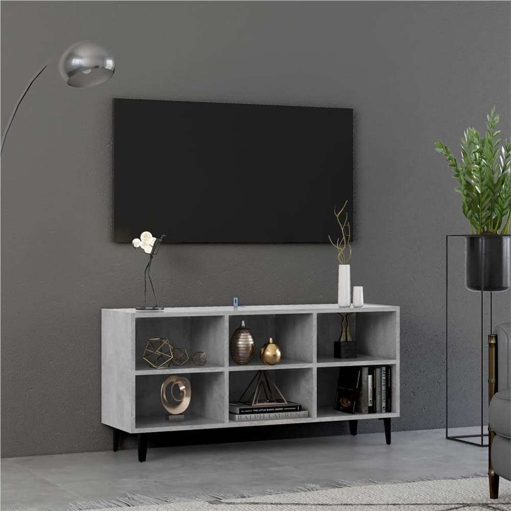 

TV Cabinet with Metal Legs Concrete Grey 103.5x30x50 cm