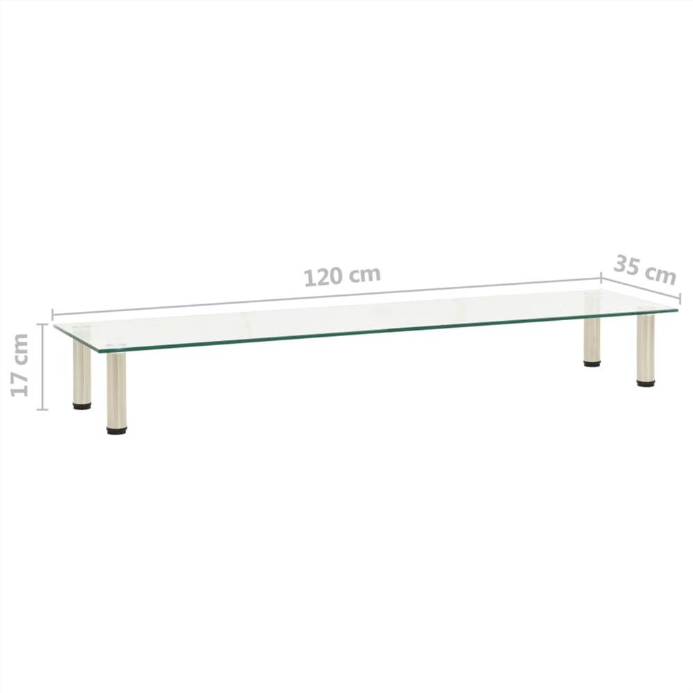 TV Stand Transparent 120x35x17 cm Tempered Glass