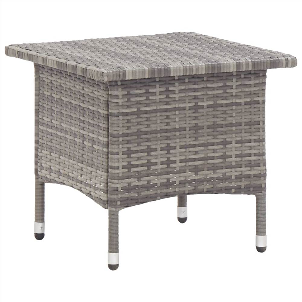 

Tea Table Grey 50x50x47 cm Poly Rattan