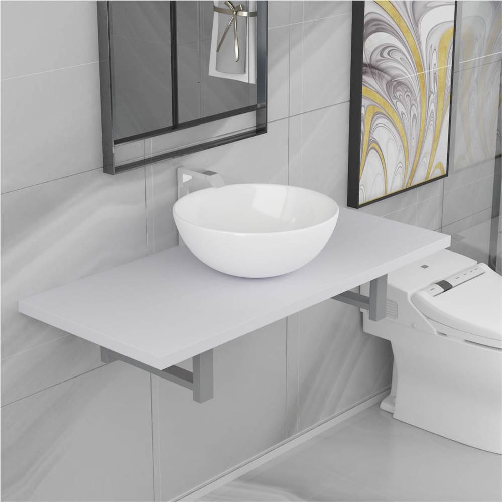 

Two Piece Bathroom Furniture Set Ceramic White
