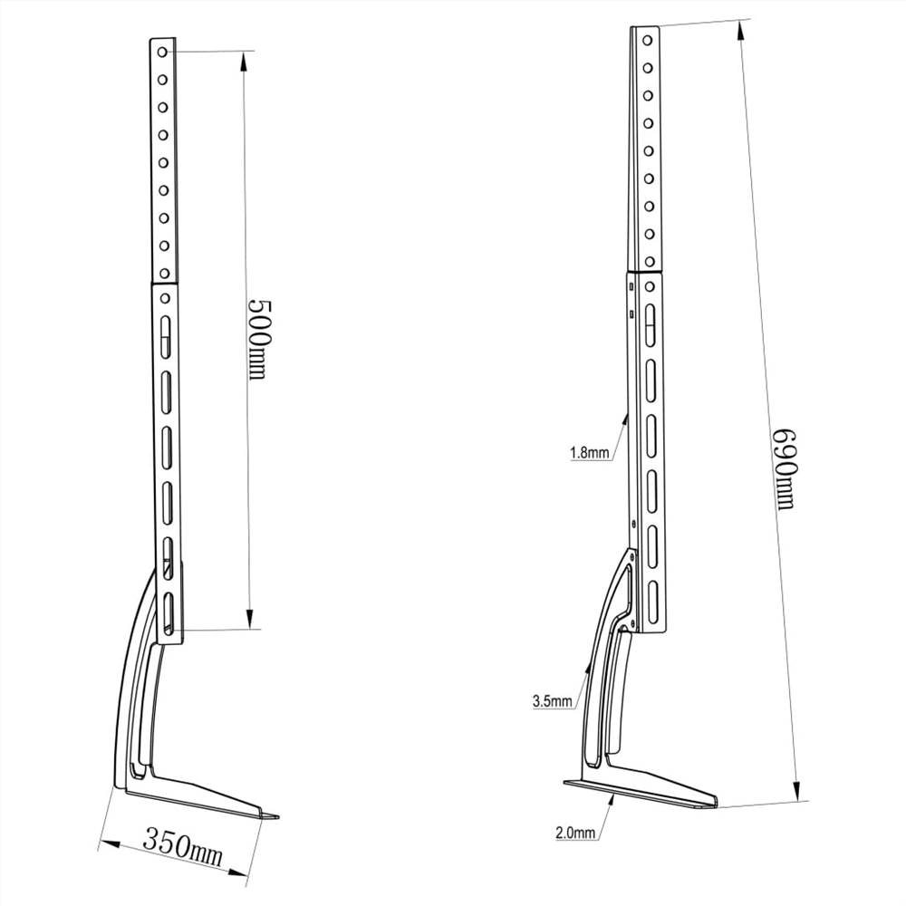 Universal Tabletop TV Stand Base 2 pcs 32-70