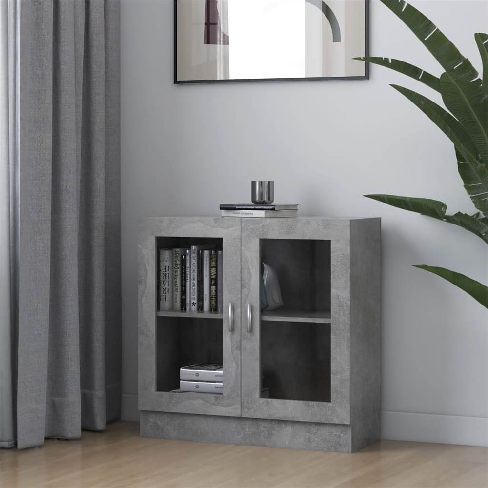 

Vitrine Cabinet Concrete Grey 82.5x30.5x80 cm Chipboard