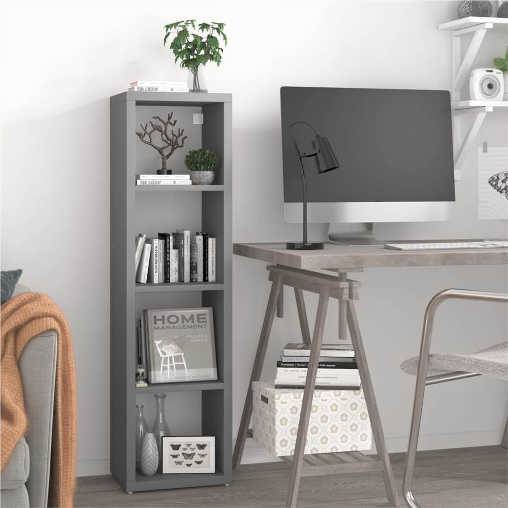 

Wall Cube Shelf Grey 37x29.5x134.5 cm MDF
