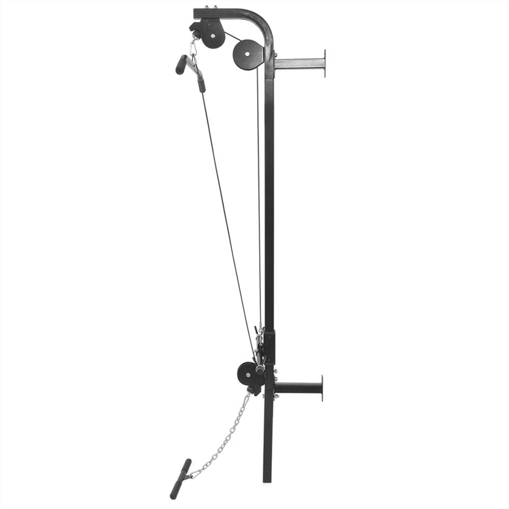 Wallmounted Power Tower with Barbell and Dumbbell Set 60.5 kg