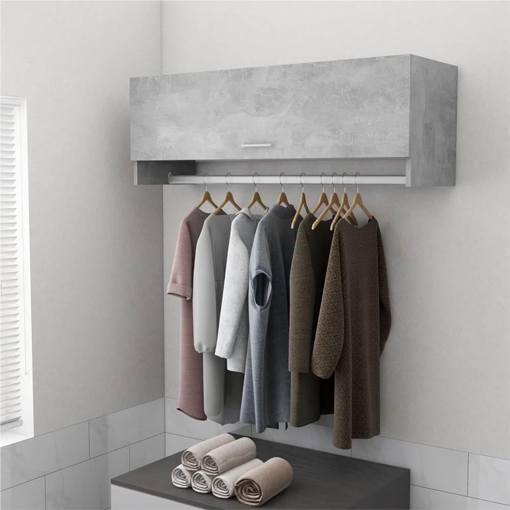 

Wardrobe Concrete Grey 100x32.5x35 cm Chipboard