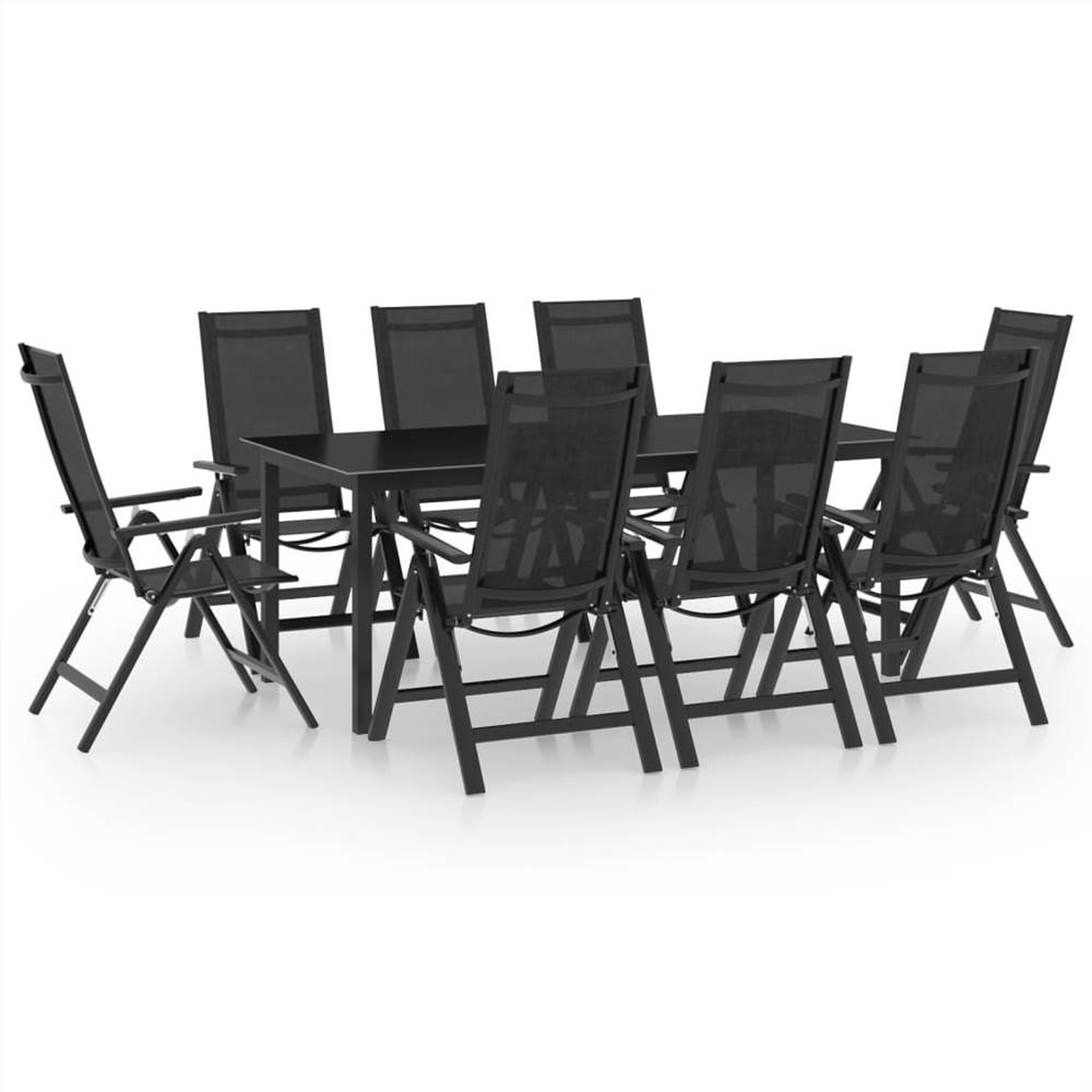 

9 Piece Garden Dining Set Aluminium Anthracite
