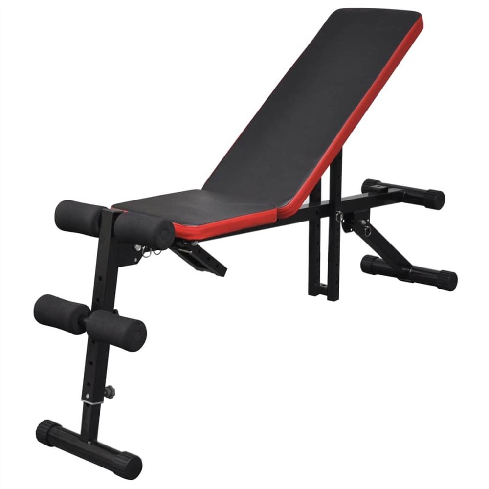 Adjustable Sit-up Bench with Barbell and Dumbbell Set 30.5 kg 19 Adjustable Sit-up Bench with Barbell and Dumbbell Set 30.5 kg