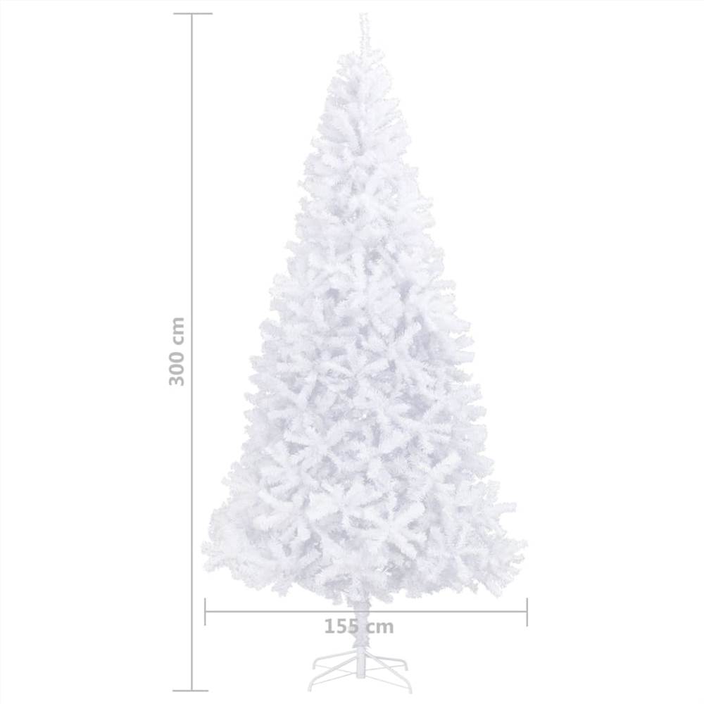Artificial Christmas Tree with LEDs 300 cm White