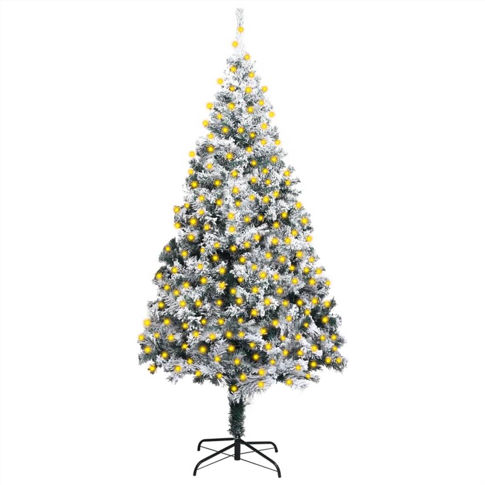 

Artificial Christmas Tree with LEDs&Flocked Snow Green 300cm PVC