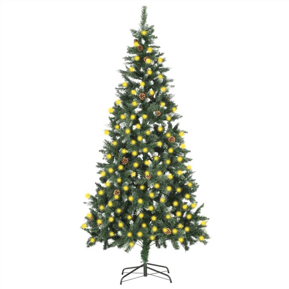 

Artificial Christmas Tree with LEDs&Pine Cones 210 cm