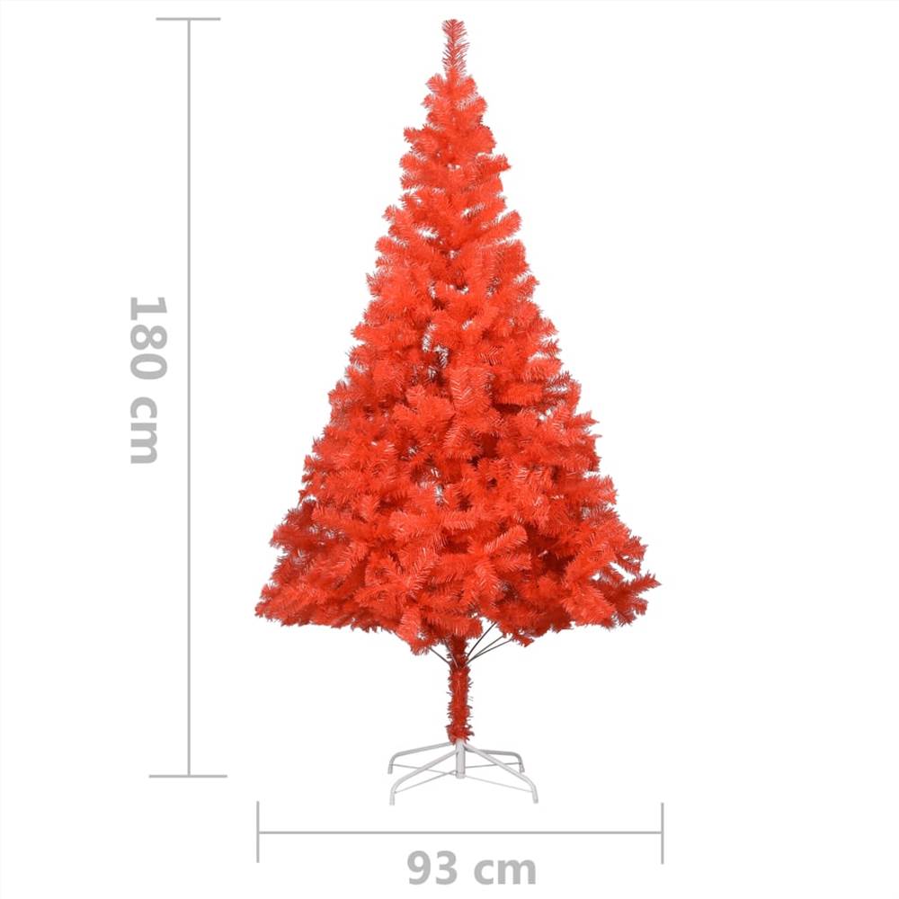 Artificial Christmas Tree with Stand Red 180 cm PVC
