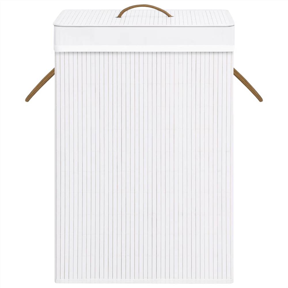 Bamboo Laundry Basket White