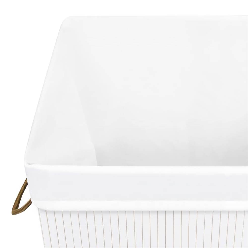 Bamboo Laundry Basket White