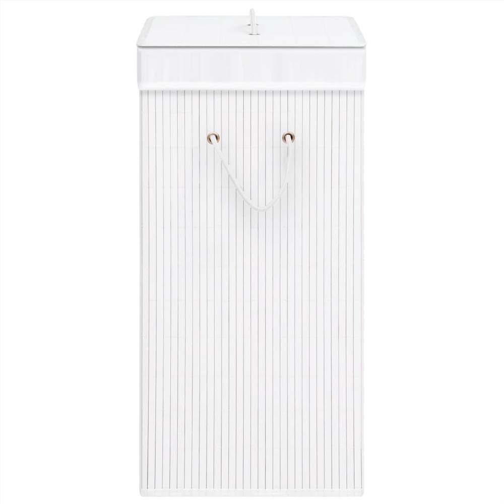 Bamboo Laundry Basket White 72 L