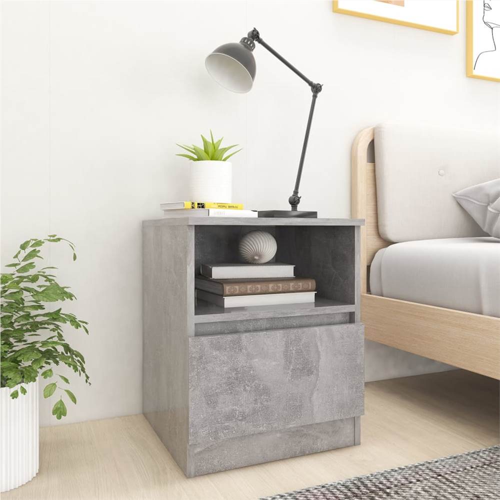 

Bed Cabinet Concrete Grey 40x40x50 cm Chipboard