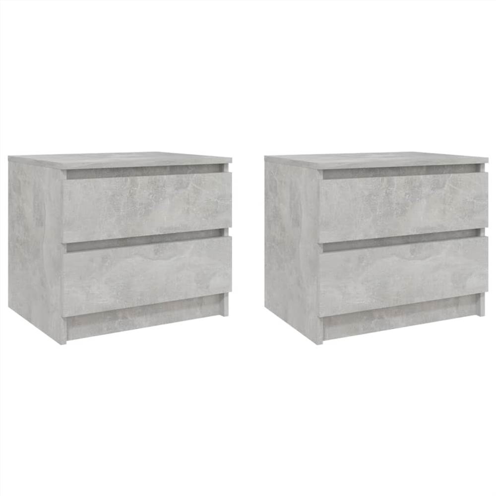 

Bed Cabinets 2 pcs Concrete Grey 50x39x43.5 cm Chipboard