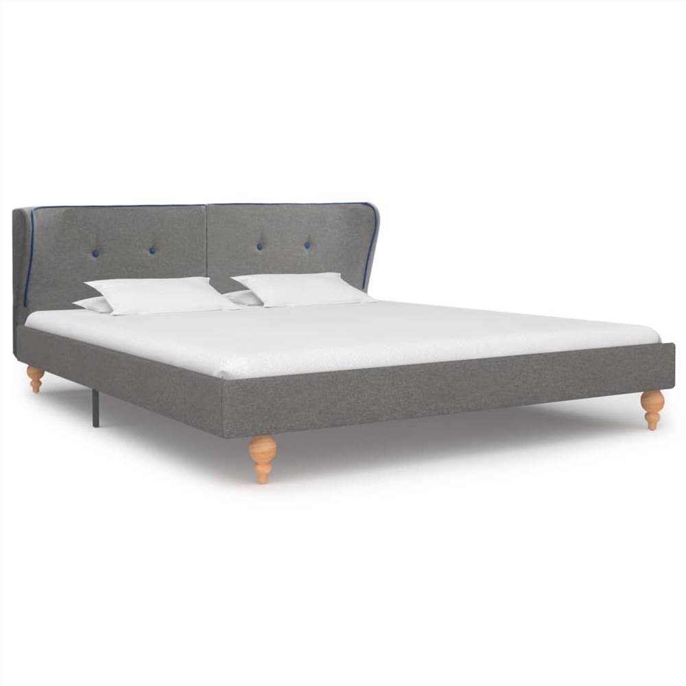 

Bed Frame Light Grey Fabric 150x200 cm