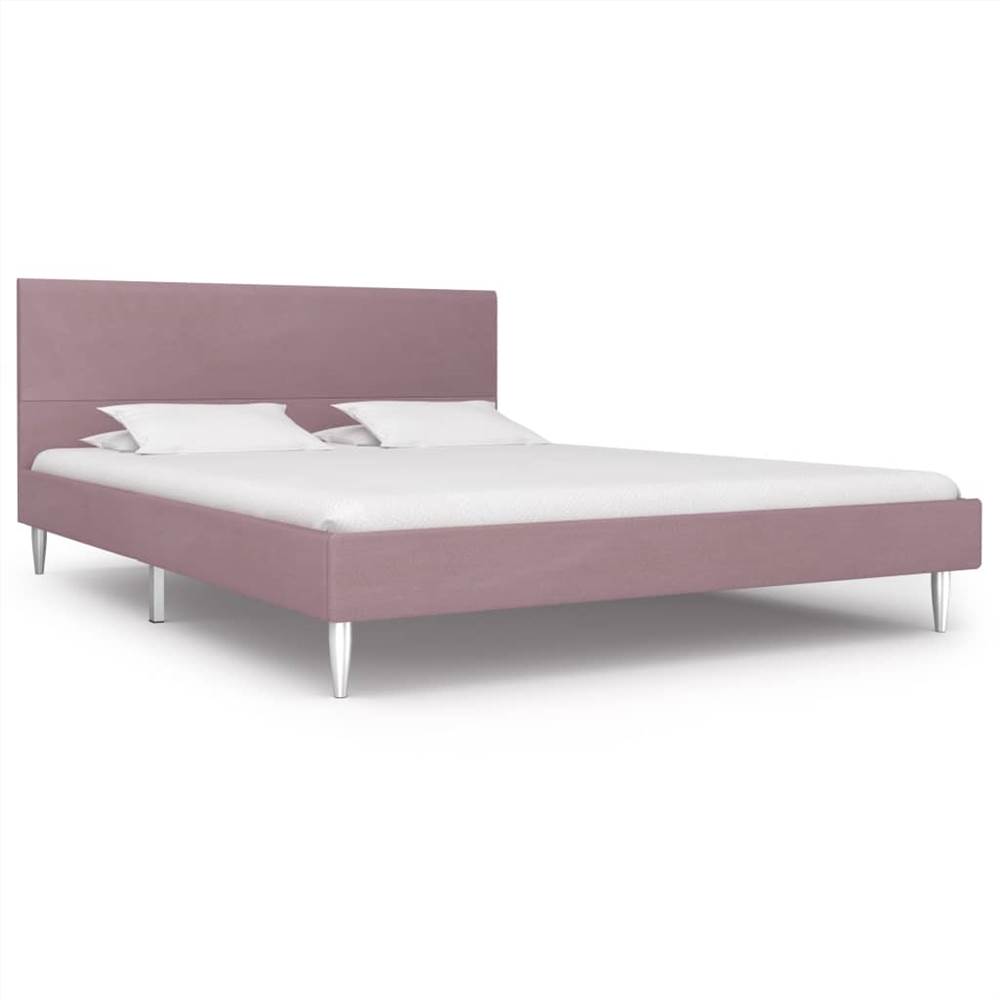 

Bed Frame Pink Fabric 135x190 cm