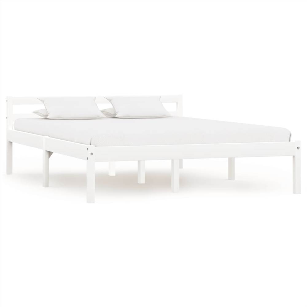 

Bed Frame White Solid Pine Wood 120x200 cm