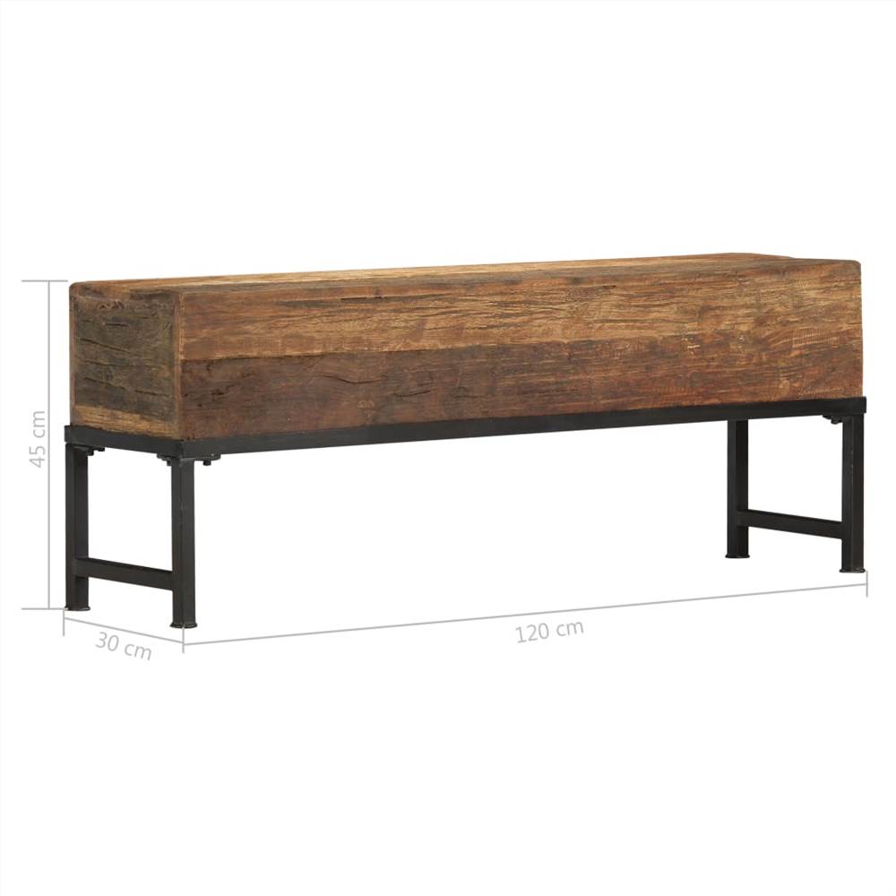 Bench 120 cm Solid Reclaimed Wood