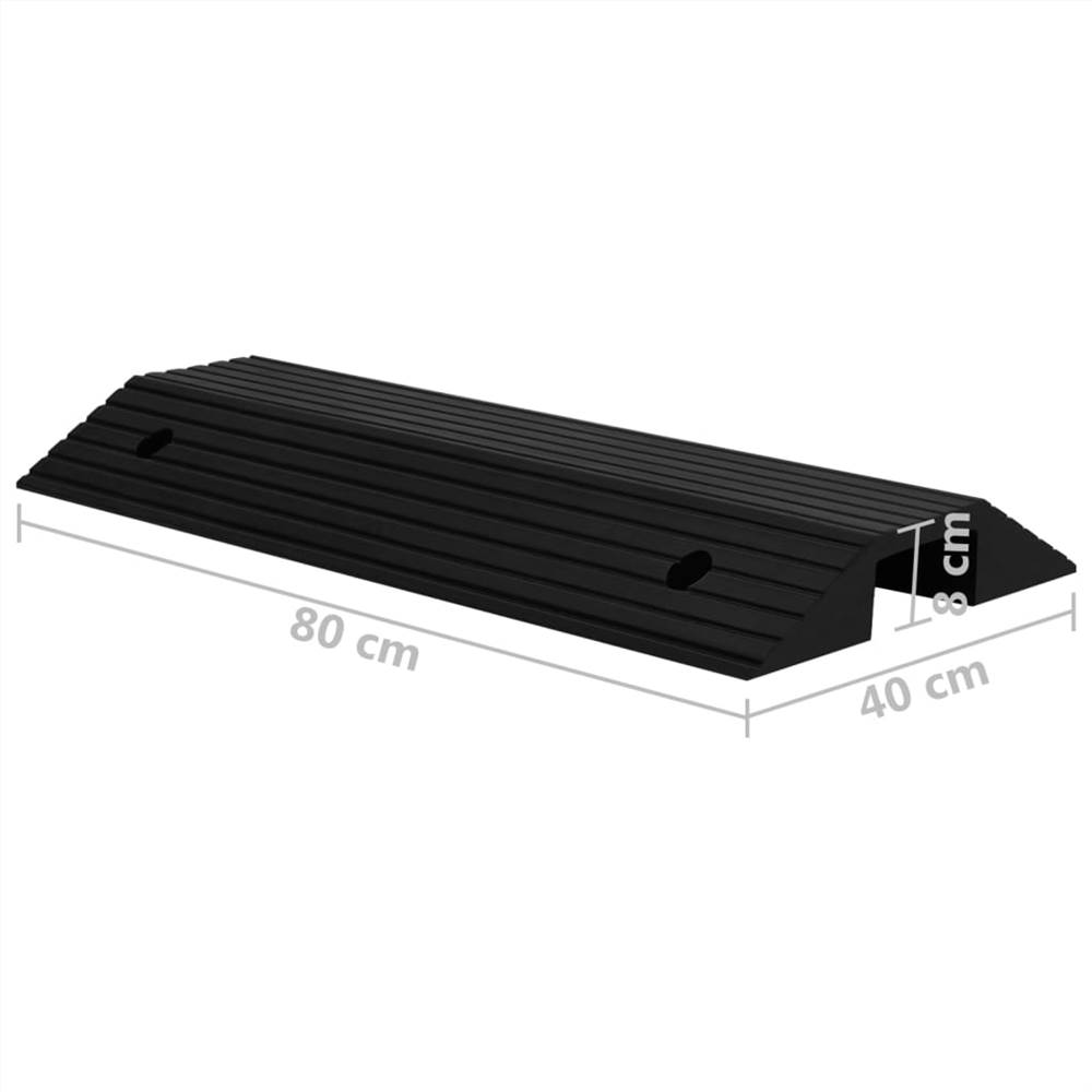 Bridge Threshold Ramps 2 pcs 80x40x8 cm Rubber