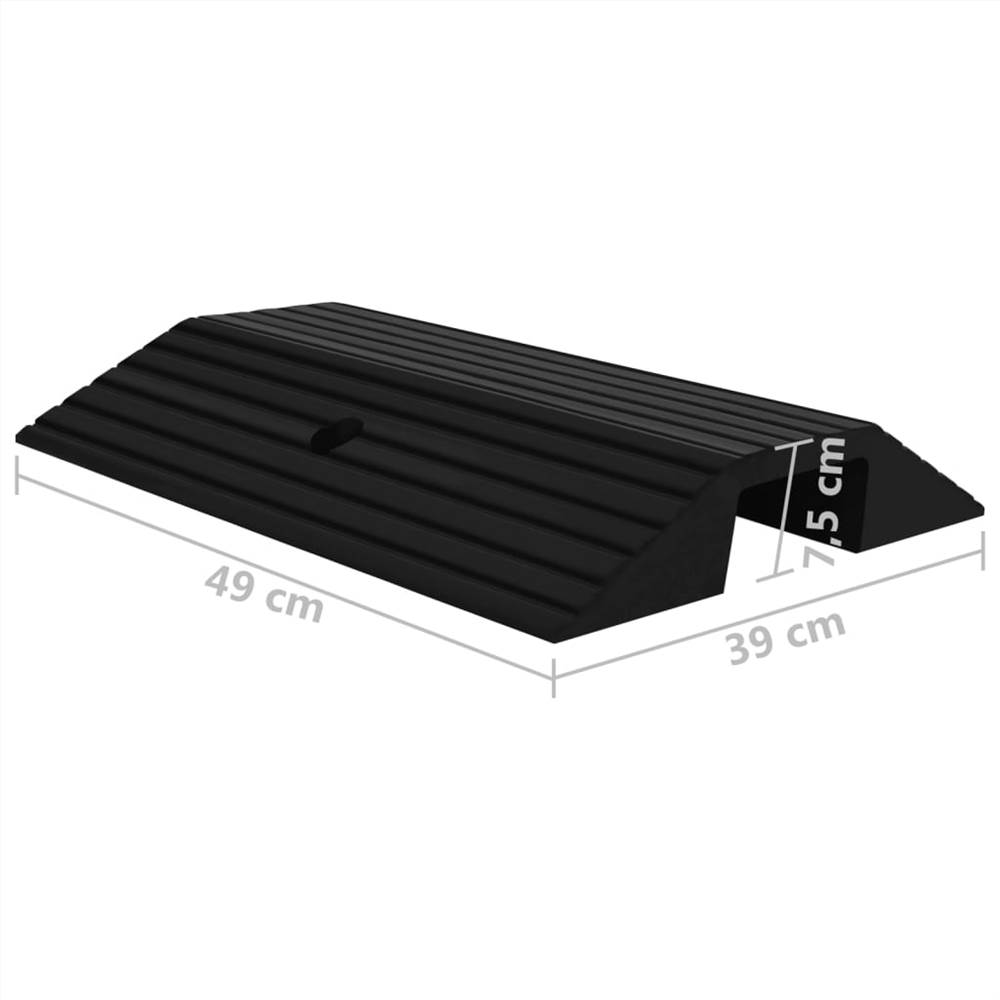 Bridge Threshold Ramps 3 pcs 49x39x7.5 cm Rubber