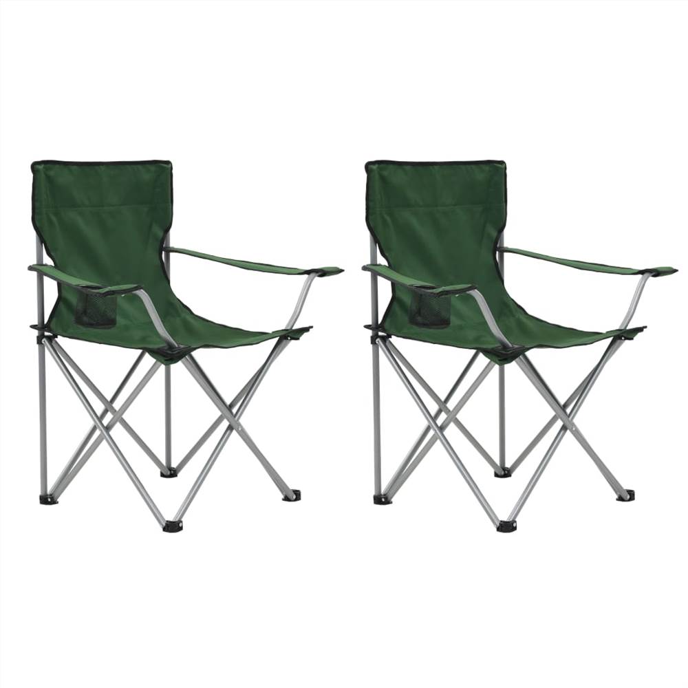 Camping Table and Chair Set 3 Pieces Green 16 Camping Table and Chair Set 3 Pieces Green