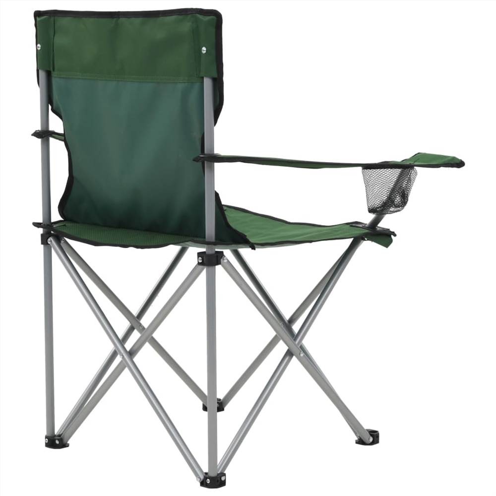 Camping Table and Chair Set 3 Pieces Green 20 Camping Table and Chair Set 3 Pieces Green
