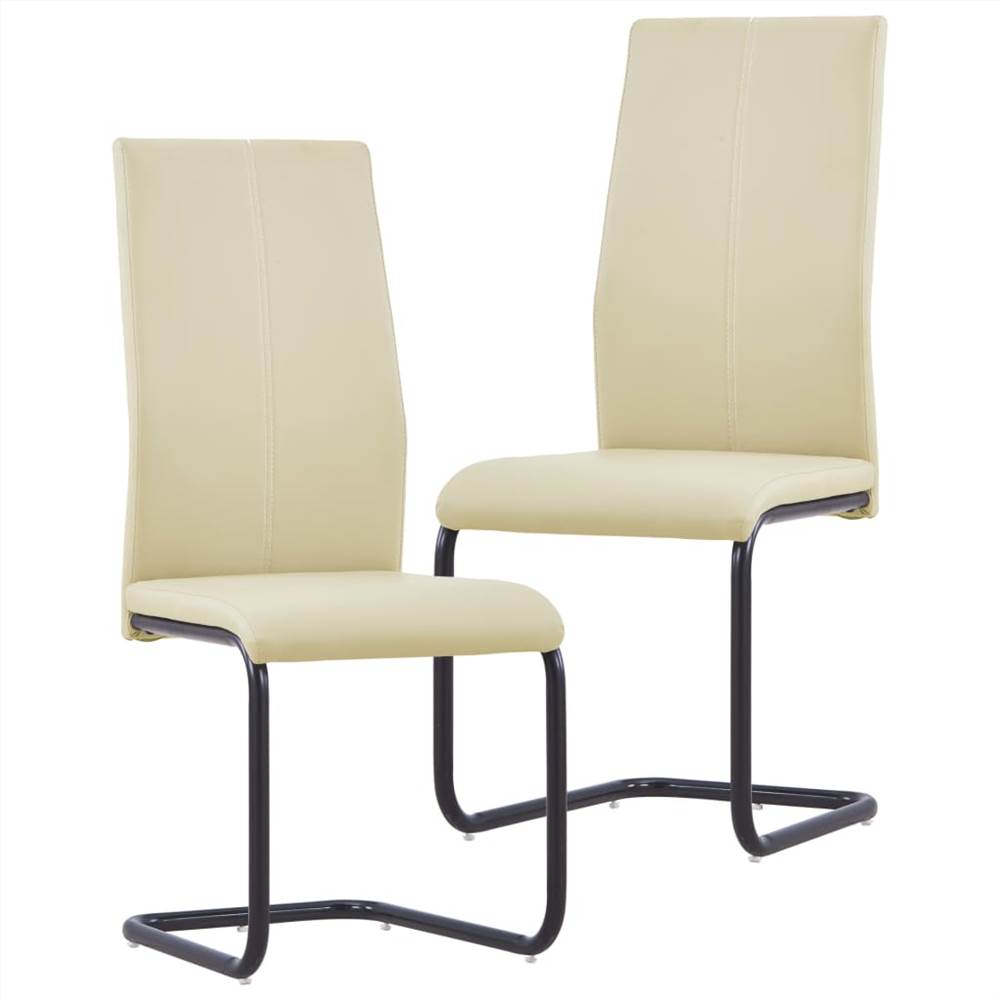 

Cantilever Dining Chairs 2 pcs Cappuccino Faux Leather