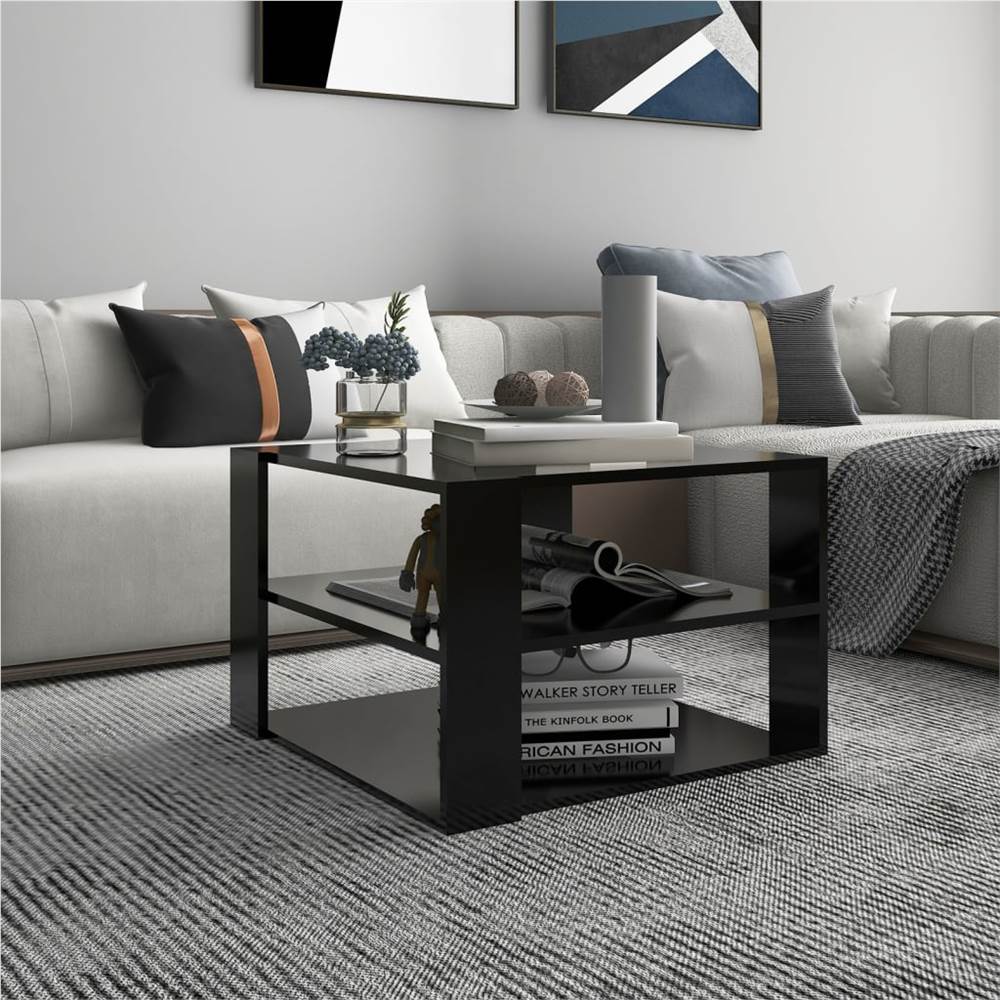 

Coffee Table Black 60x60x40 cm Chipboard