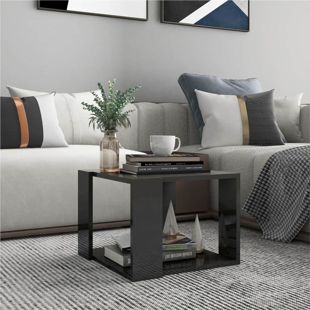 

Coffee Table High Gloss Grey 40x40x30 cm Chipboard