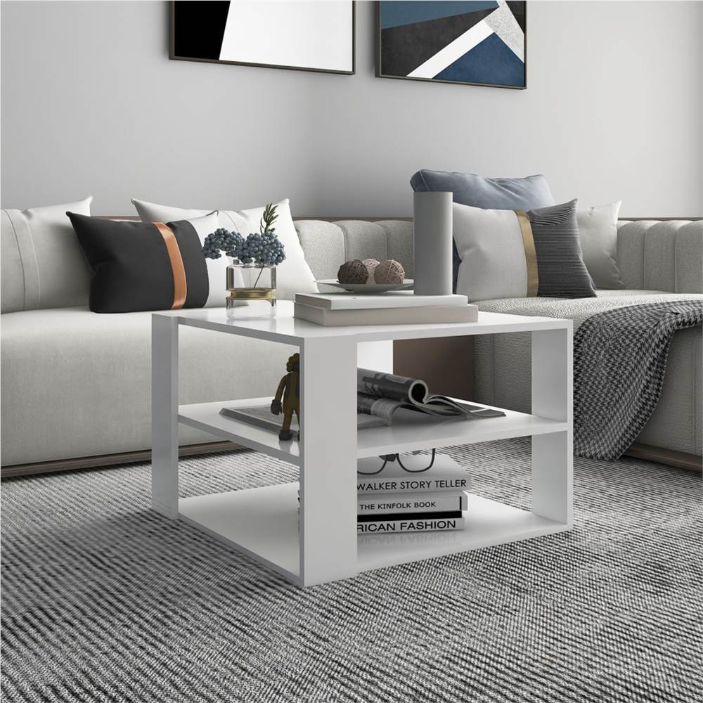 

Coffee Table White 60x60x40 cm Chipboard