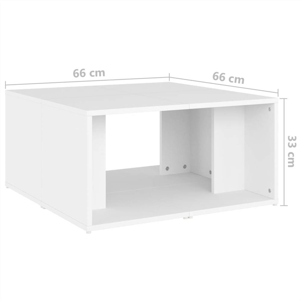 Coffee Tables 4 pcs White 33x33x33 cm Chipboard