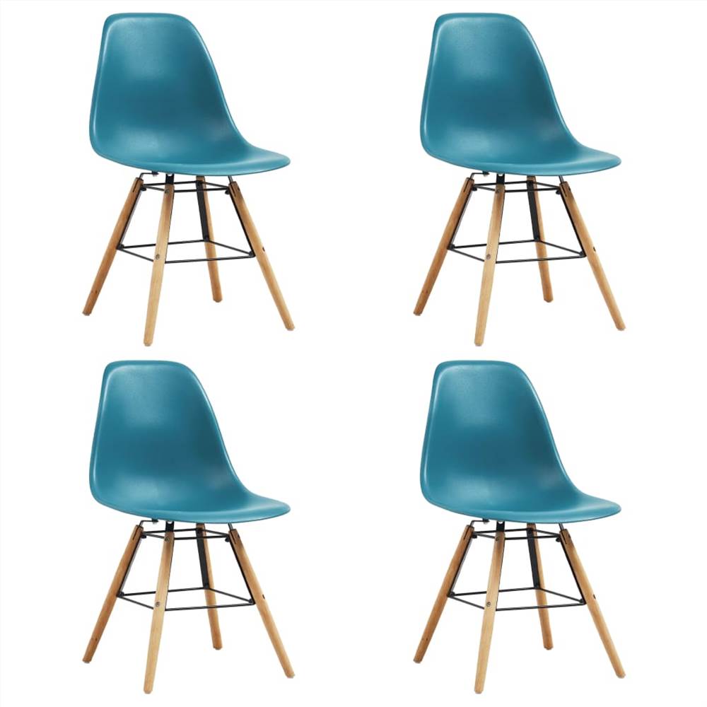 

Dining Chairs 4 pcs Turquoise Plastic