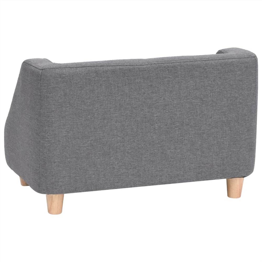 Dog Sofa Grey 60x37x39 cm Linen