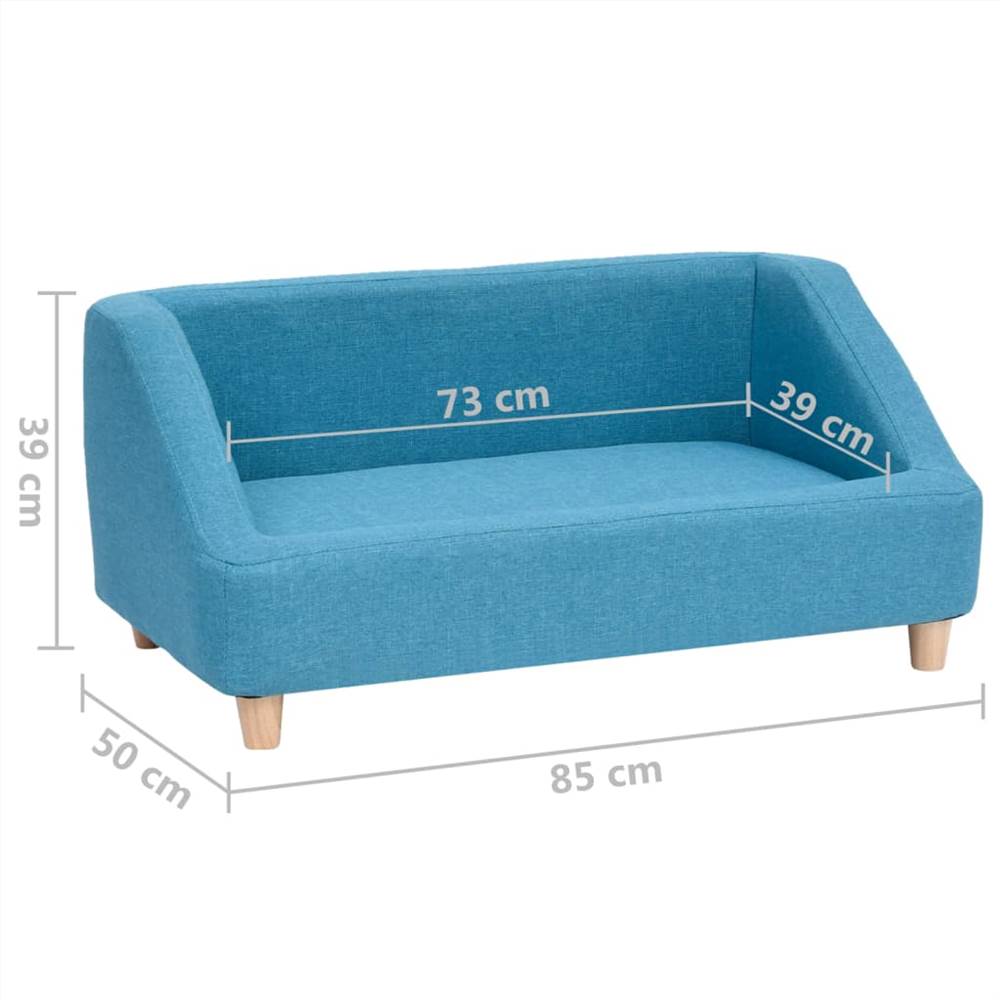 Dog Sofa Turquoise 85x50x39 cm Linen