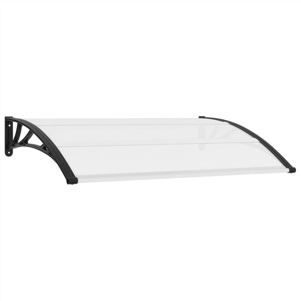 

Door Canopy Black and Transparent 150x80 cm PC