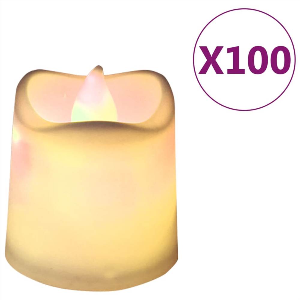 Flameless Electric Tea Lights LED Candles 100 pcs Warm White