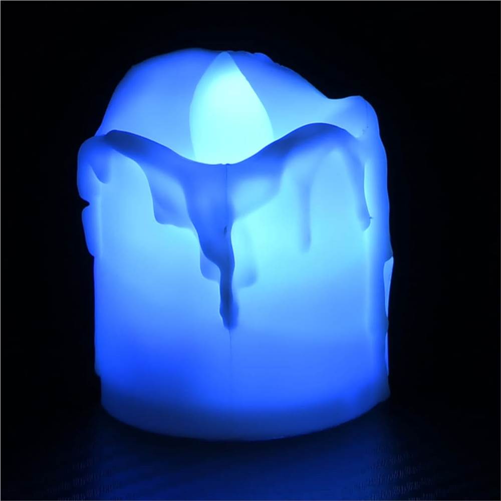 Flameless Electric Tea Lights LED Candles 12 pcs Colourful