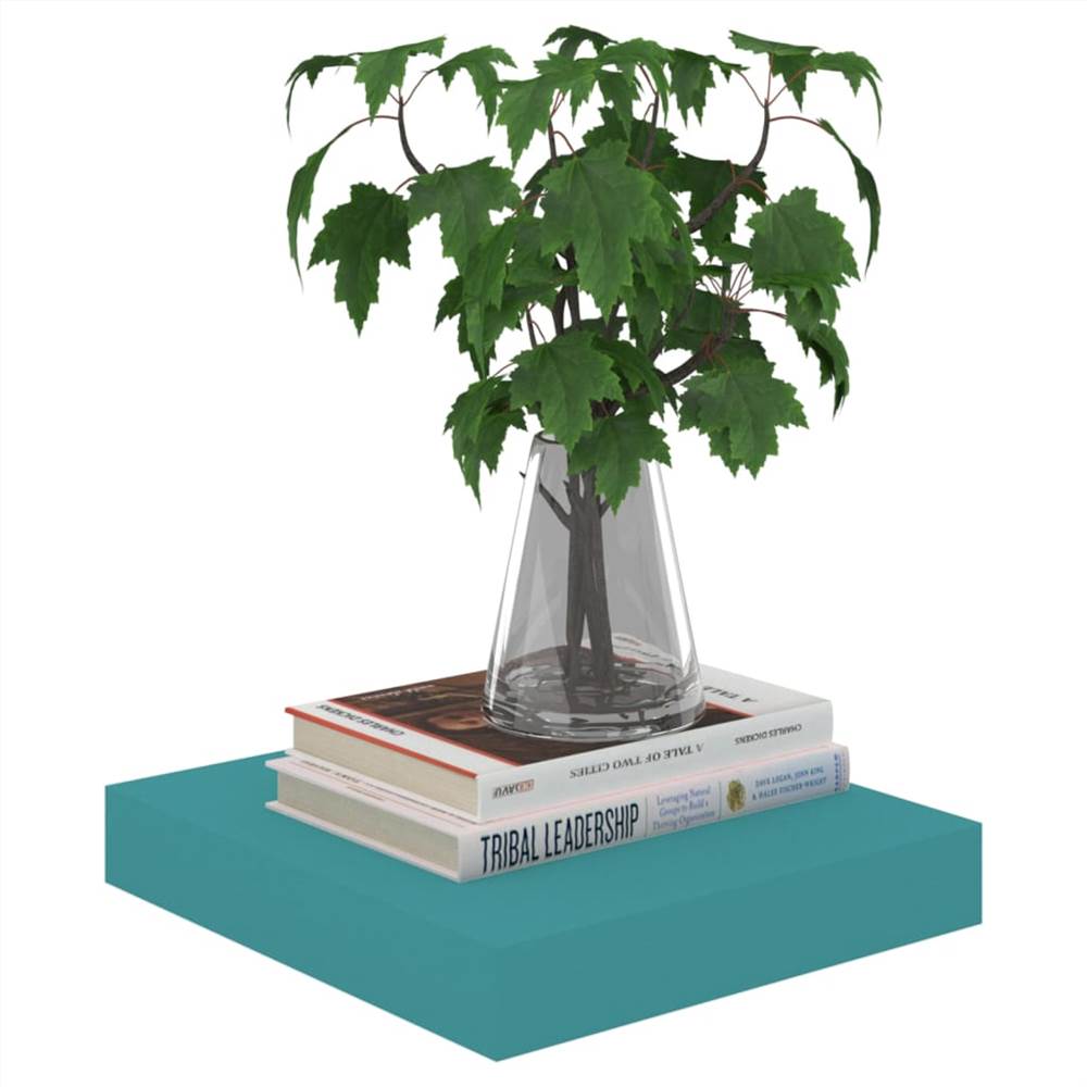Floating Wall Shelf Blue 23x23.5x3.8 cm MDF