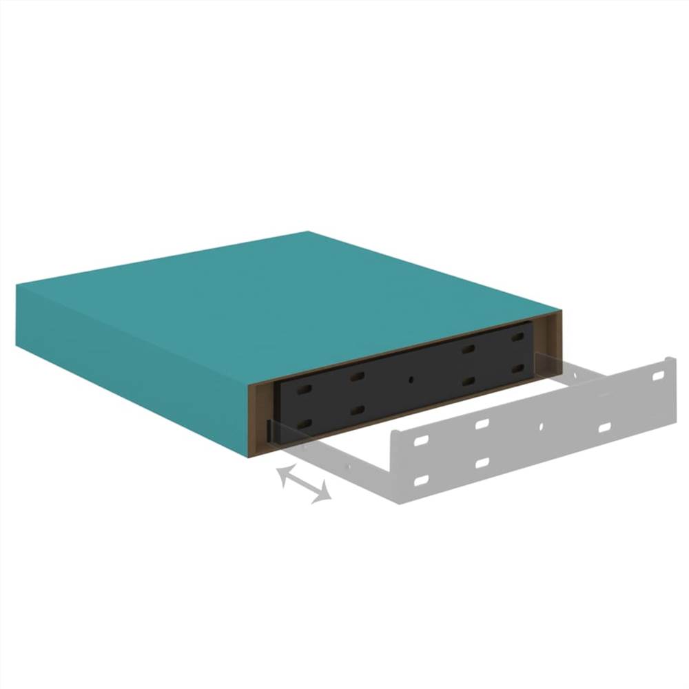 Floating Wall Shelf Blue 23x23.5x3.8 cm MDF