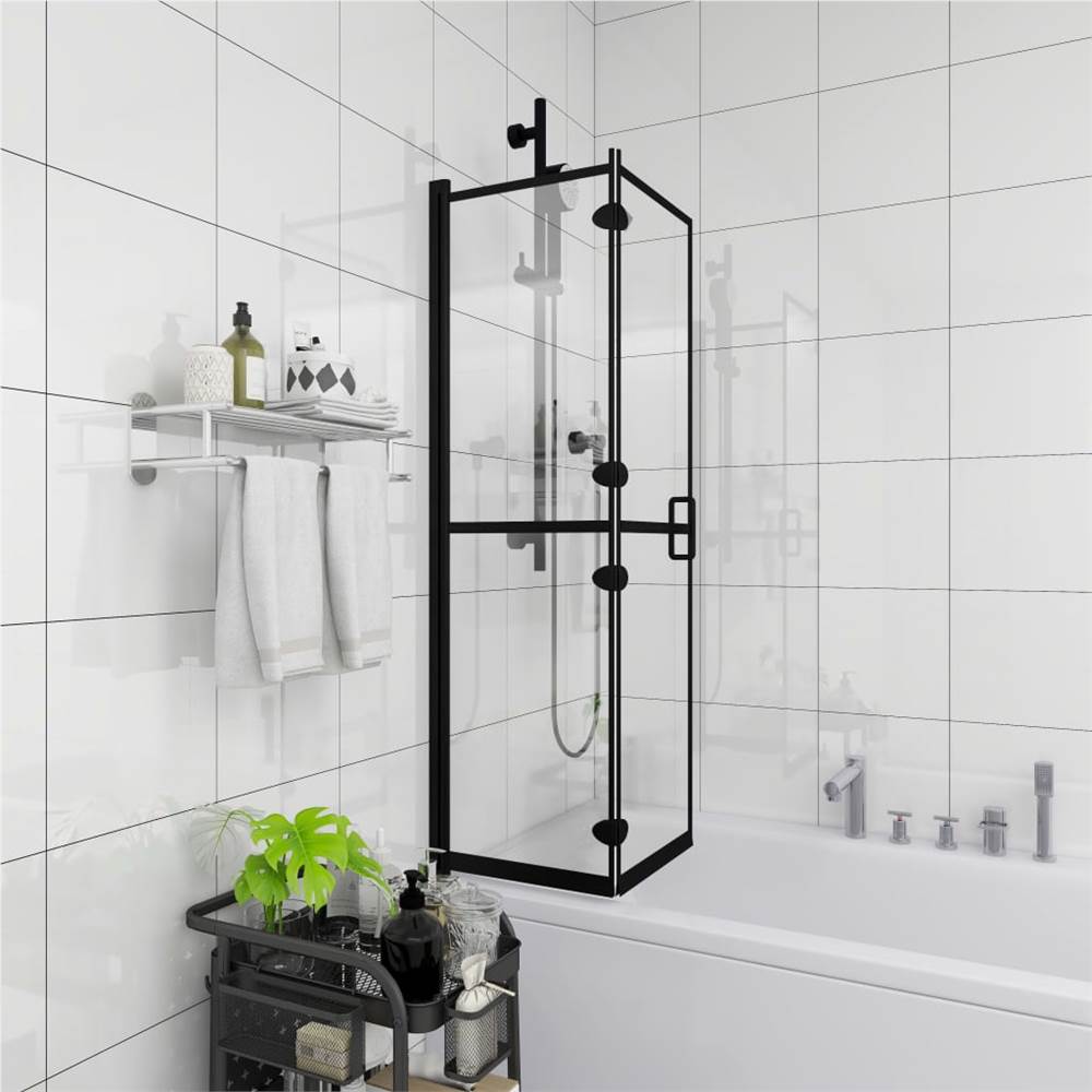 

Folding Shower Enclosure ESG 100x140 cm Black