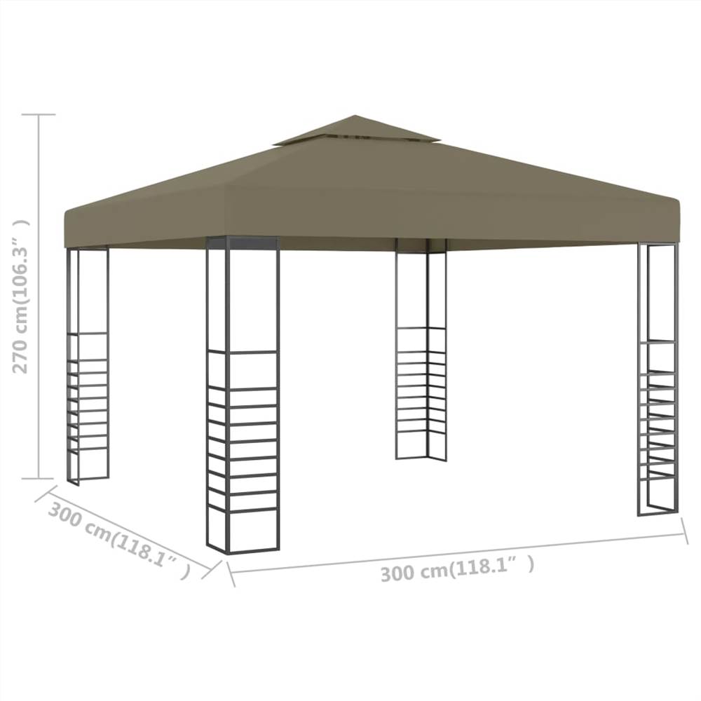 Garden Marquee 3x3 m Taupe 180 g/m²
