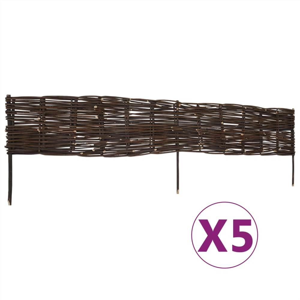 

Garden Willow Border Fences 5 pcs 120 x 35 cm