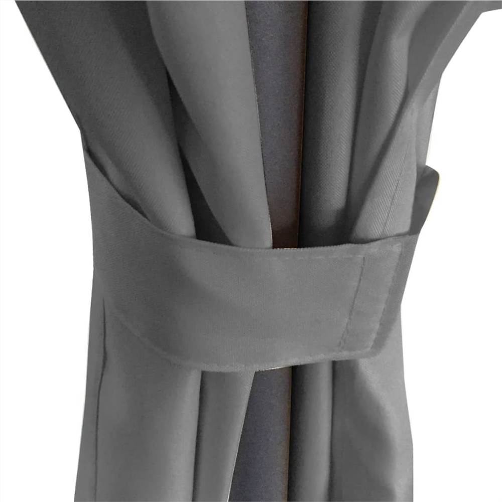 Gazebo with Curtains Round 3.5x2.7 m Anthracite