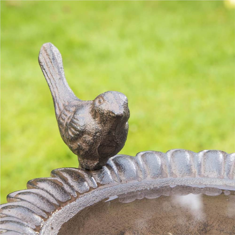 HI Cast Iron Bird Bath/Drink Tray Brown
