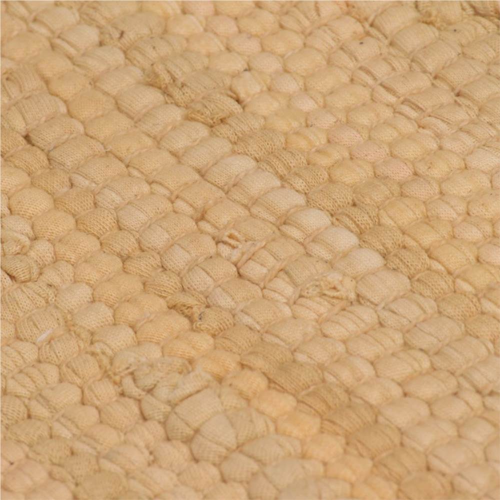 Hand-woven Chindi Rug Cotton 120x170 cm Beige