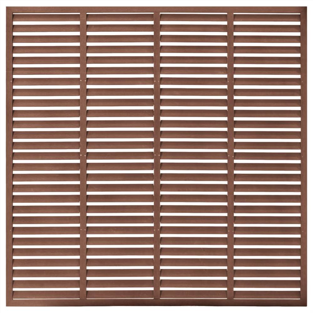Louver Fence WPC 170x170 cm Brown