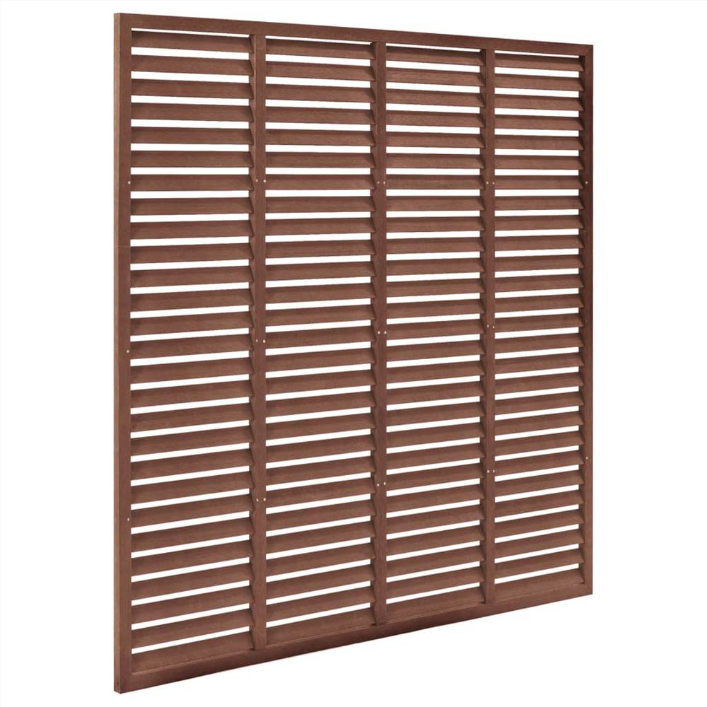 Louver Fence WPC 170x170 cm Brown