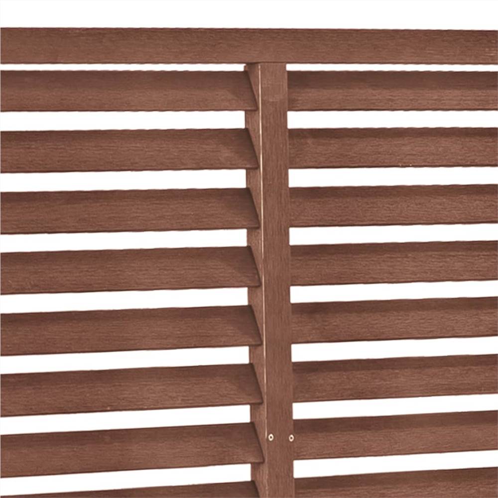 Louver Fence WPC 170x170 cm Brown